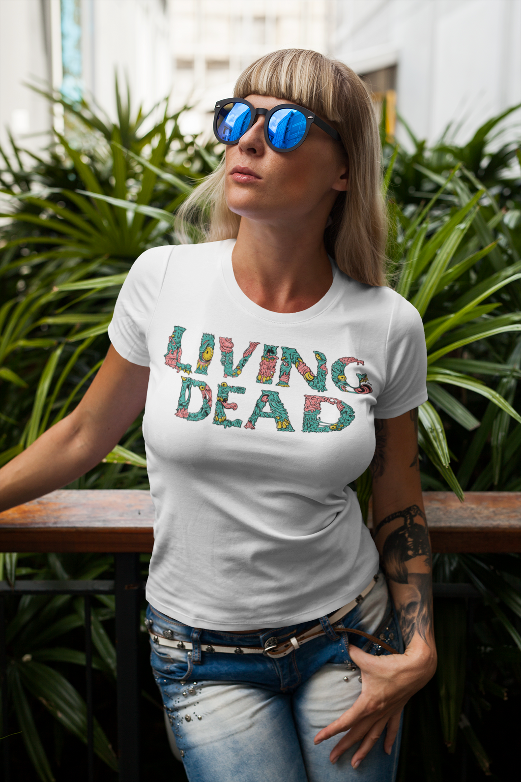 Zombie Flesh Wording - Living Dead T-Shirt